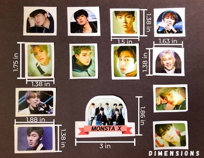 monsta x individual members stickers 13 count new condition free shipping ebay
