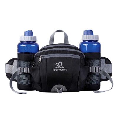 Waterfly Fanny Pack 2 Water Bottle Holders Hiking Running Large