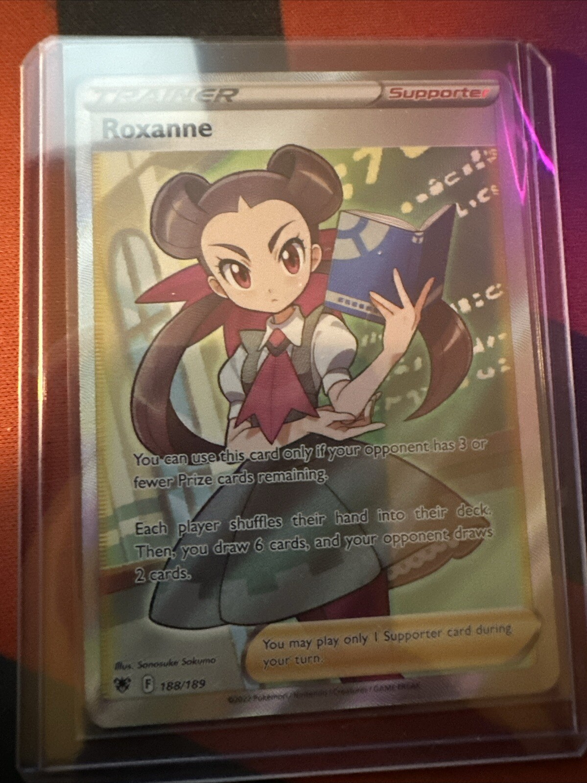 Roxanne - 188/189 - Pokemon Astral Radiance Sword & Shield Full Art Card NM