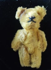 Vtg Miniature Fully Jointed Golden Bear 3' Schuco ? Gold Teddy Bear Fantastic