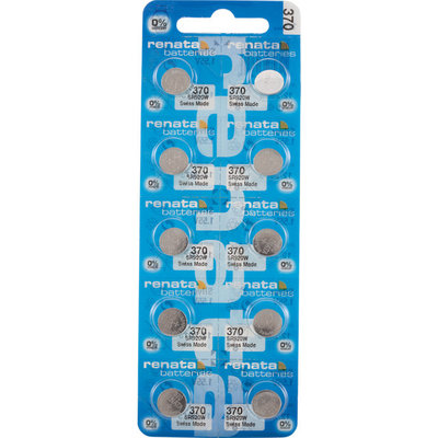 10 x Renata 370 Watch Batteries, 0% MERCURY equivalent SR920W