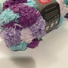 Red Heart Pomp A Doodle Jumbo Yarn Lilac Breeze Light Dark Purple Blue 3 Skeins