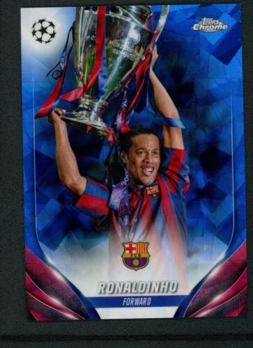 2024 Ronaldinho Topps Chrome Blue Ice Cracked UEFA Champions League