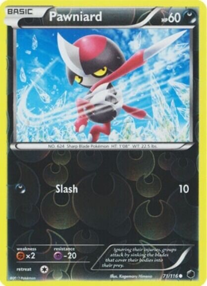 Pokemon - Pawniard -  71/116 - Reverse Holo.- Plasma Freeze - NM/M