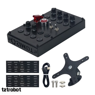 SIMDT Button Box SIM Racing Control Box Carbon Fiber Panel+Aluminum ...