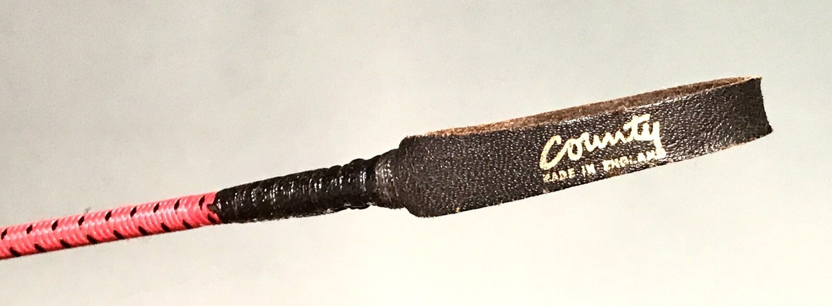 Ancien Fouet/cravache équitation Eegee England - Cuir Marron, Vintage, Made In UK