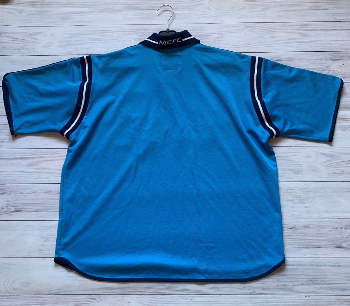 Manchester City 2001 2002 Home football shirt jersey Le Coq