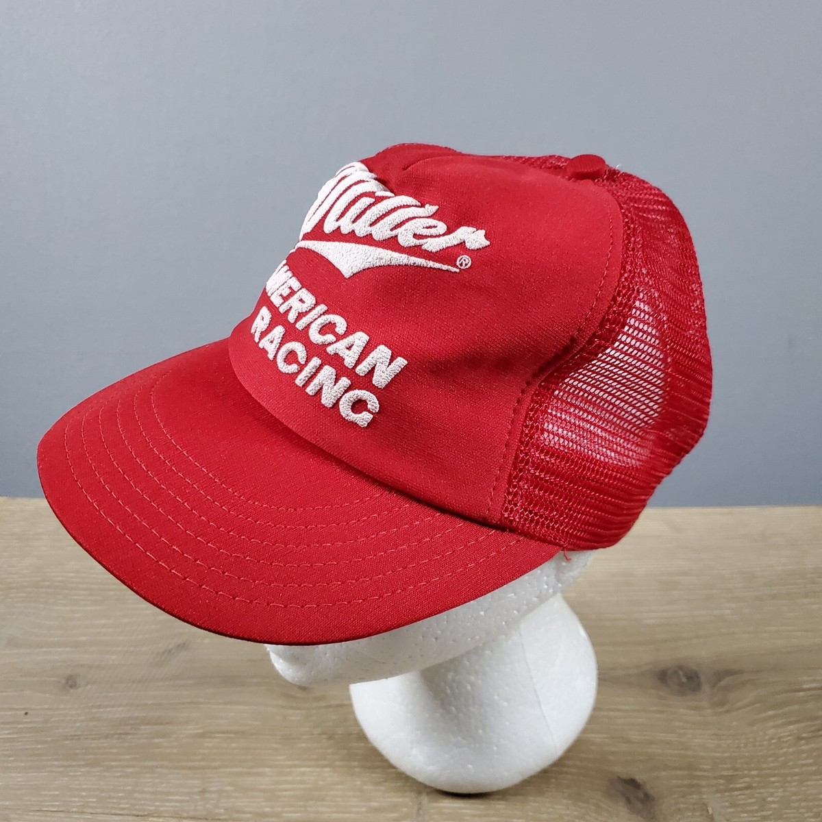 VINTAGE Miller American Racing Hat Cap Adjustable OS Made in