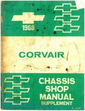 1968 Chevrolet Corvair Chassis Workshop Manual Supplement Used