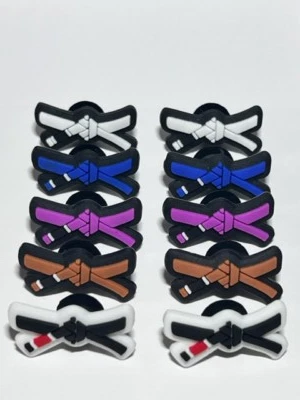 Crocs Charms Brazilian Jiu Jitsu, Belt, MMA, BJJ GI Martial arts, 2 Charms only