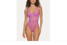 Jezebel Women's Anika Lace Bodysuit Purple Size M 3181
