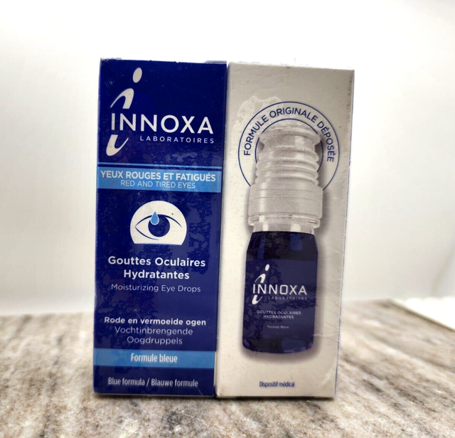 Innoxa Moisturising Blue Eye Drops for Red Tired and Irritated Eyes