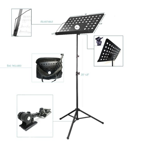 Kruzco Portable Music Stand for Sheet Holder Black comes with storage bag eBay