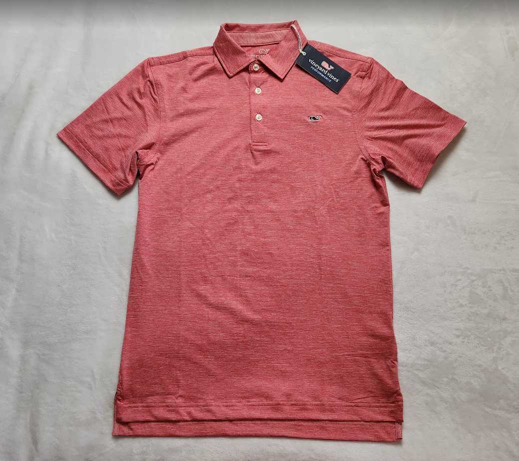 New men's XS Vineyard Vines Destin stripe Sankaty red performance