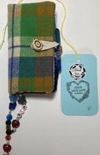 Sewing Needle Pin Book Notions Wool Plaid Cherry  111