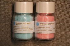2 New Martha Stewart Crafts Flocking Powder Peony Robin's Egg - Sealed