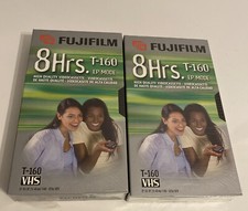 Fujifilm VHS Tapes 2 Pack 8 Hours T-160 High Quality Video Cassette - SEALED