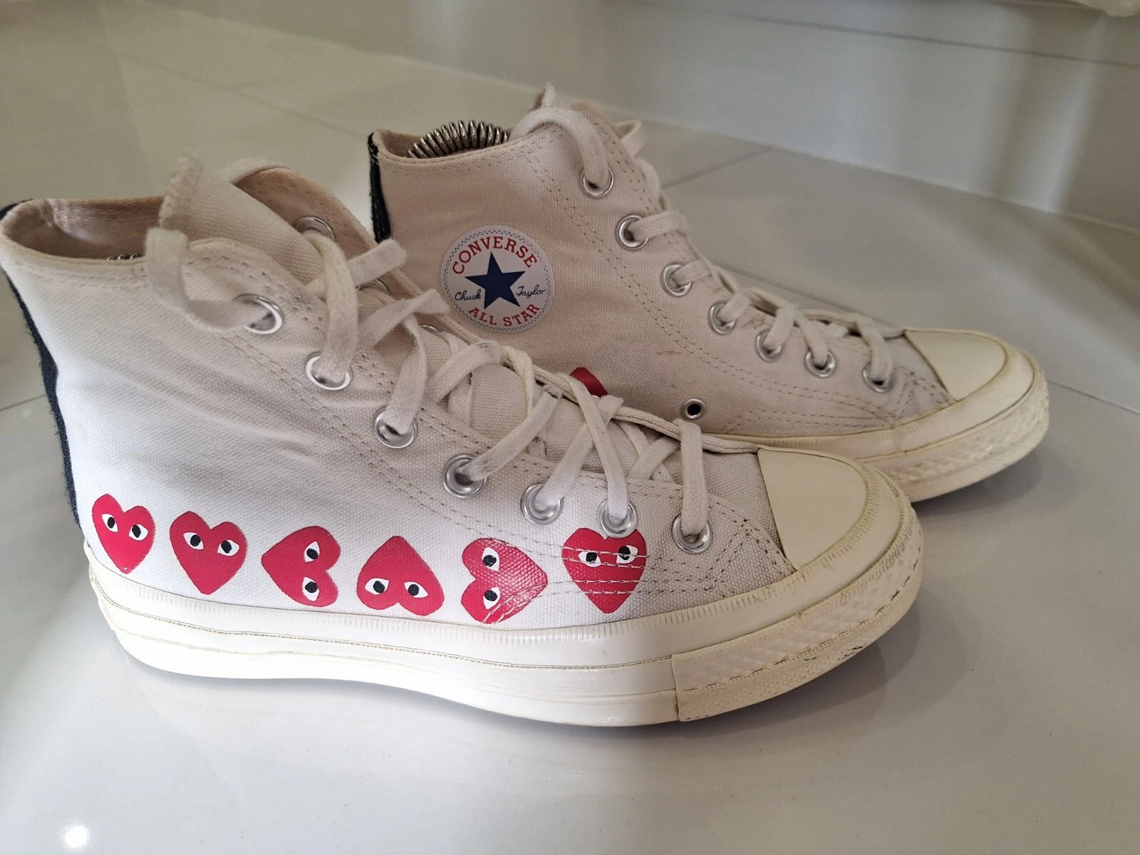 CONVERSE COMME DES GARÇONS PLAY CHUCK TAYLOR SIZE 4 UK