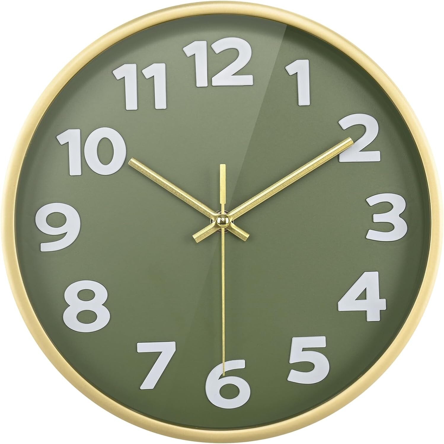 Wall Clock 10 Inches NonTicking Wall Clocks Battery Operated Modern
