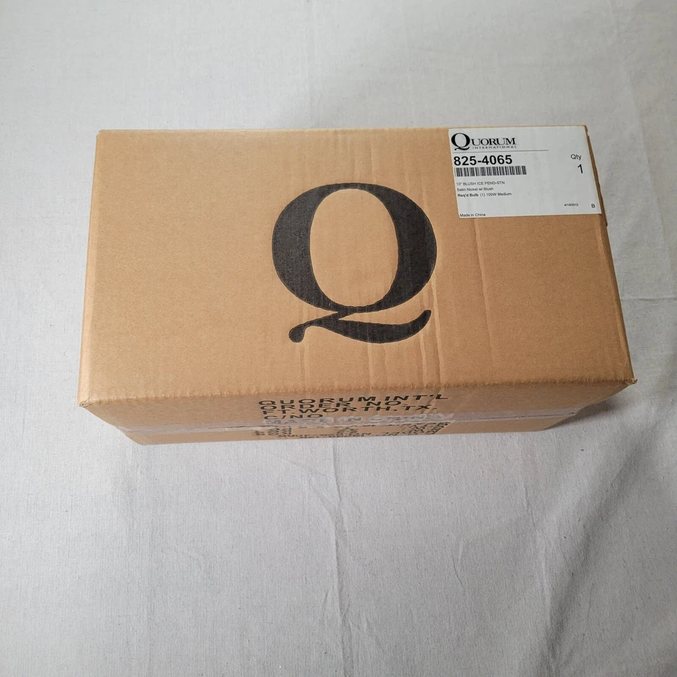 Quorum 825-4065 1 Luz Rubor Hielo Colgante Níquel Satinado 10" X 5,25" Foto 2 de 3