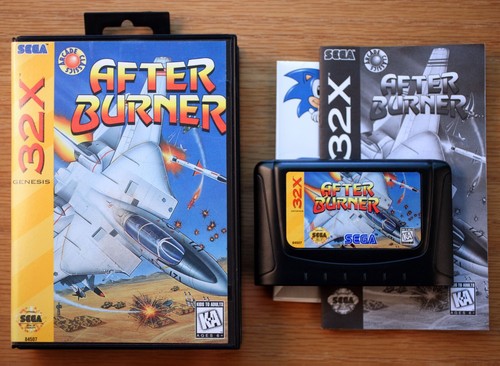 After Burner Sega Genesis 32X completo CIB VG/NM+ custodia manuale carrello OEM