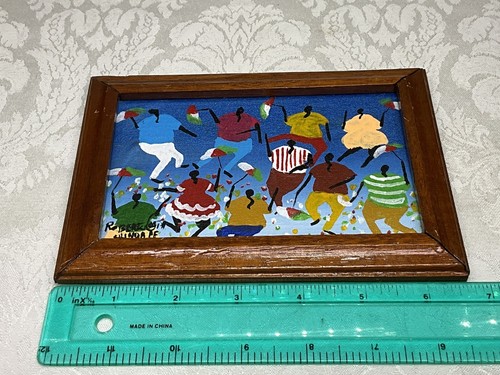 OLINDA BRAZIL IMPRESSIONIST FREVO FOLK ART OIL PAINTING SIGNED ROBERTO COSTA - Picture 5 of 7