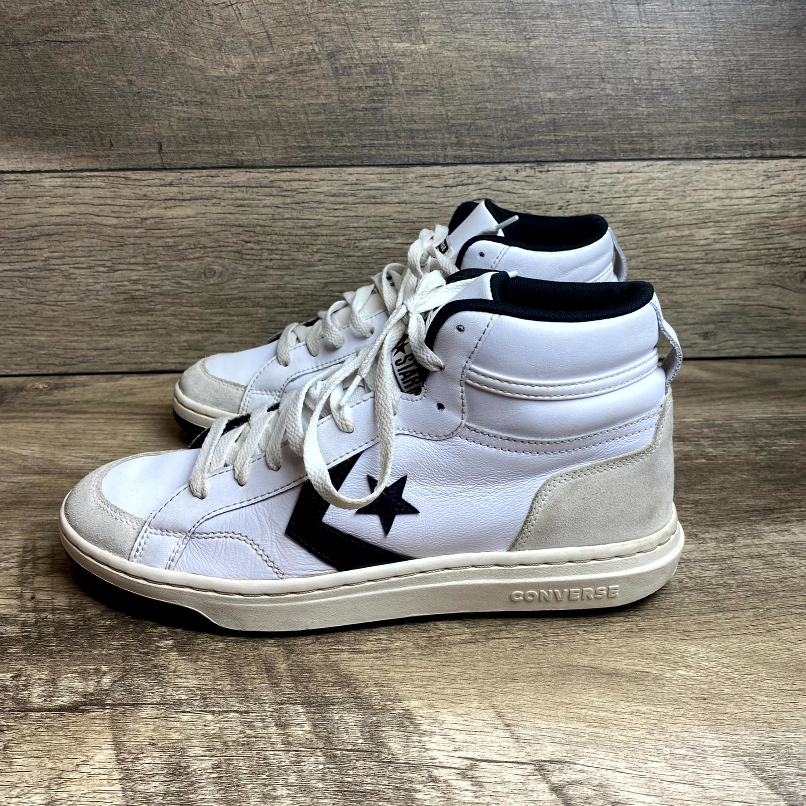 Converse Pro Blaze A07938C Unisex Skate Shoes White Leather Sneakers US M9.5/W11-image