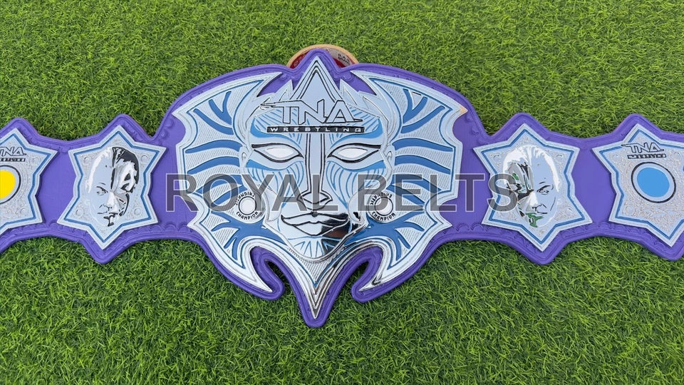 TNA JEFF HARDY Campeonato de Lucha Inmortal Título Apilado Chapado Tamaño Adulto Foto 3 de 4