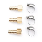 U.S. Solid 3pcs Brass Hose Fitting Pipe Adapter 3/8" Barb To 1/8" NPT Female