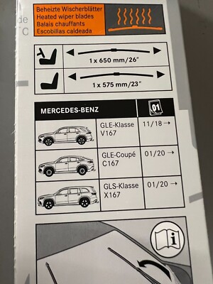 Mercedes-Benz ワイパーブレード A1678209501 新品 Genuine Mercedes-Benz W167 GLE Front Wiper Blades A1678209501