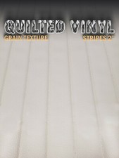 Quilted Vinyl Grain Texture STRIPES 2" with 3/8" Foam Backing Upholstery