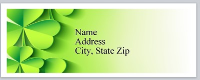 30 Personalized Address Labels Clover St. Patrick's Day (P 284)