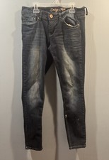 Girls Indigo Rein Blue Jeans, Size 7 Casual Around The House Pair of Pants.