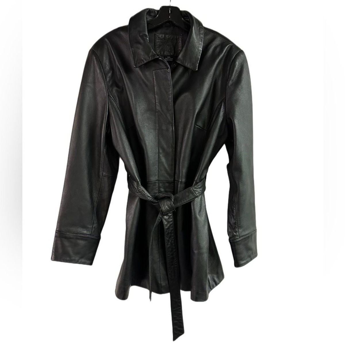Kathy Ireland Vintage Black Leather Coat Size L EUC | eBay Kathy Ireland Vintage Black Leather Coat Size L EUC | eBay