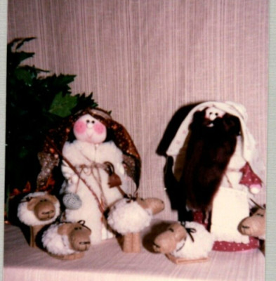 Shepherd Sheep Angel & Shepherd Boy Dolls Pattern Soft Sculpture Folk Primitive