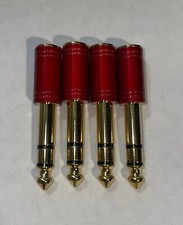 6.35mm Male to 3.5mm Female Headphone Stereo Audio Connector Gold Plated, 4 Pack