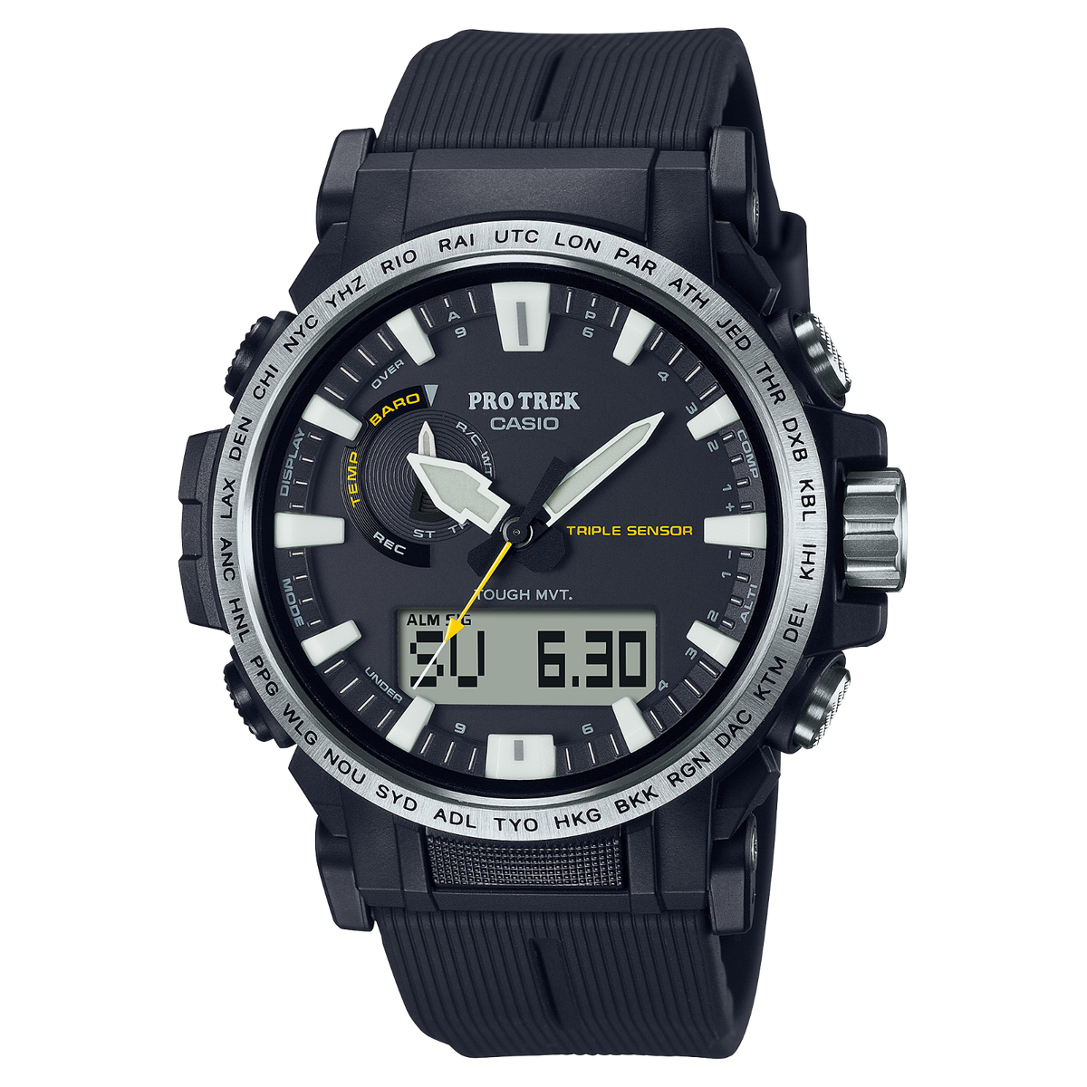 Casio Men's Pro Trek Tough Solar Triple Sensor 47mm Digital Watch