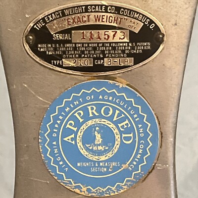 Antique the exact weight scale CO.Columbus 3-lb | eBay