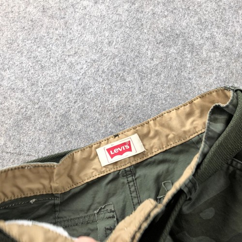 Vintage Levis Shorts Boys 18 Camouflage Belted Cargo Pockets Military Surplus - Picture 8 of 13