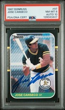 Jose Canseco Cards, Rookie Cards and Autographed Memorabilia Guide 33