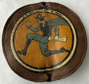 Original Pre Ww2 118th Observation Squadron A-2 Leather Pocket patch 