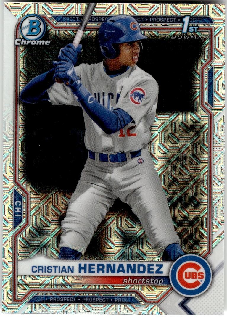 2021 Bowman Chrome #BCP-171 Cristian Hernandez Prospects Mojo Refractor
