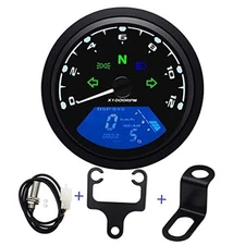  Digital Motorcycle Speedometer Gauge Odometer with Sensor Cable & Bracket