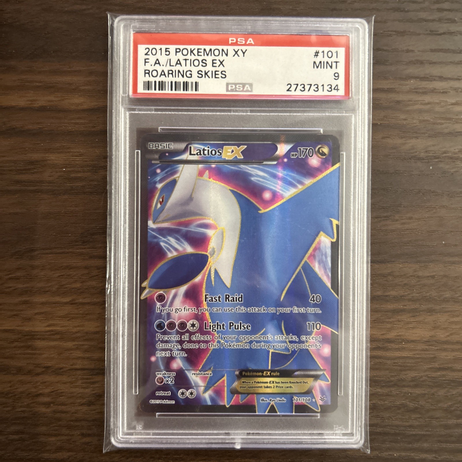 FA/M LATIOS EX ROARING SKIES POKEMON XY ROARING SKIES 2015 102 PSA 9
