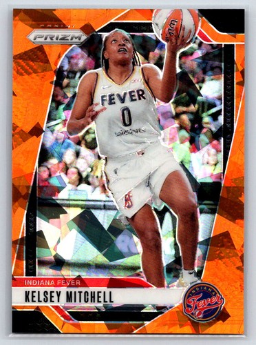 2024 Panini Prizm WNBA #64 Kelsey Mitchell Ice Orange Prizms Basketball