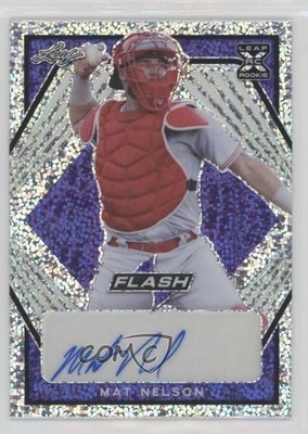 2021 Leaf Flash Purple /75 Mat Nelson #BA-MN1 Auto 2y0