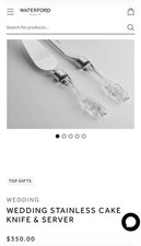 WATERFORD CRYSTAL WEDDING CAKE KNIFE AND CAKE SERVER NEW IN BOX