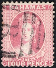 BAHAMAS: 1882 4d Rose Perf 12 Sg 41 Fine Used - Cat £45