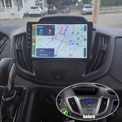 Car Radio Stereo Carplay For 2015-2019 Ford Transit 4+64G 9in Stereo GPS Navi