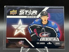 2022 Upper Deck Credentials 1st Star of the Night Rookies Kent Johnson #1SR-5 RC